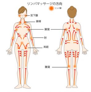 方向リンパマッサージの